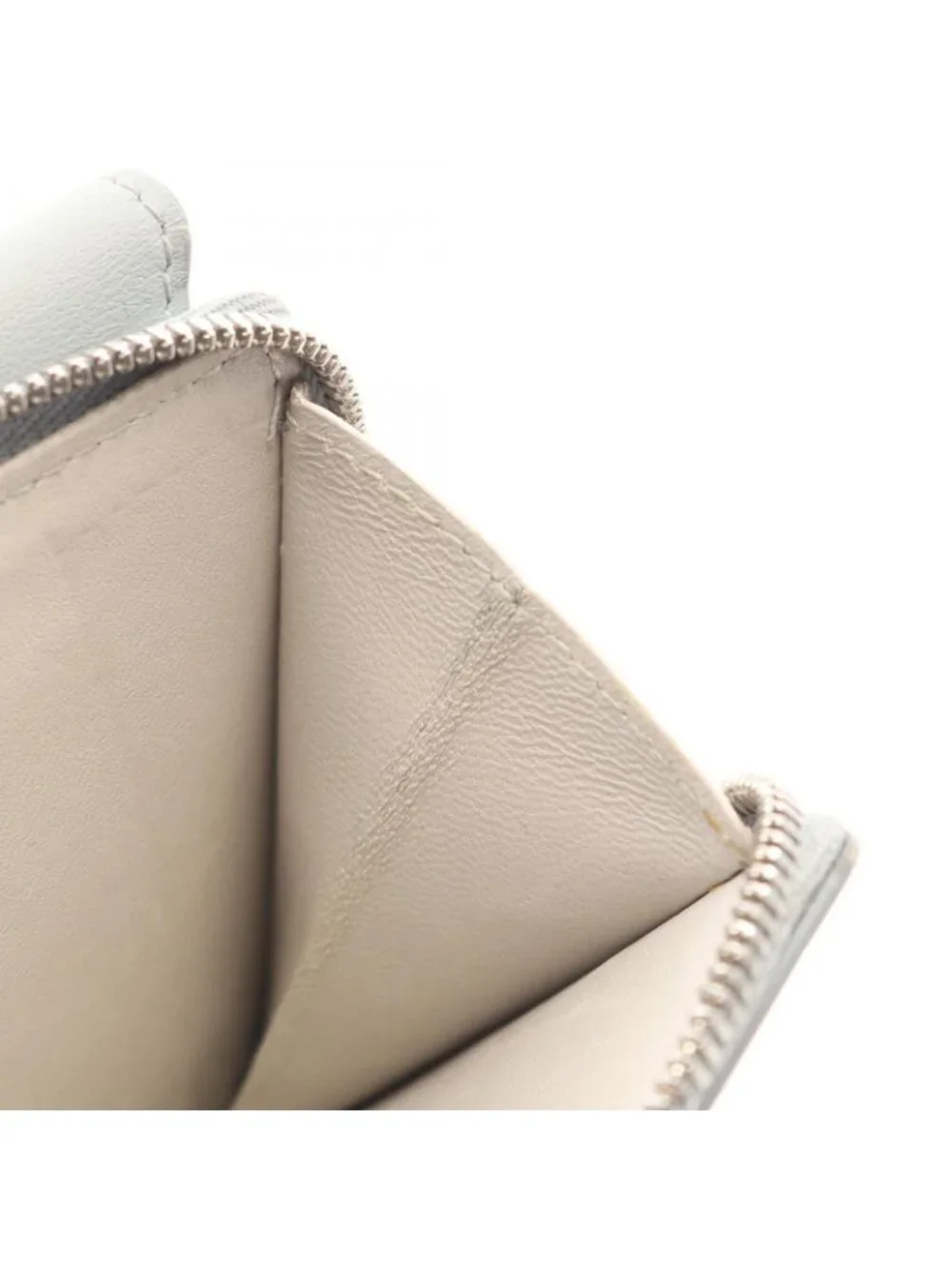 Balenciaga Trifold Wallet Envelope Gray Leather Compact